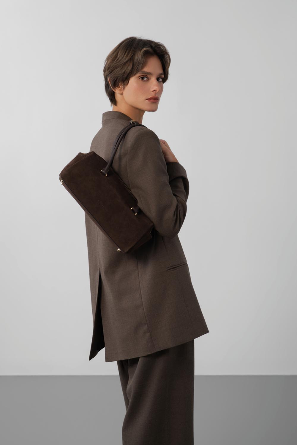 Sac porté épaule | SUEDE CUBE 530-53