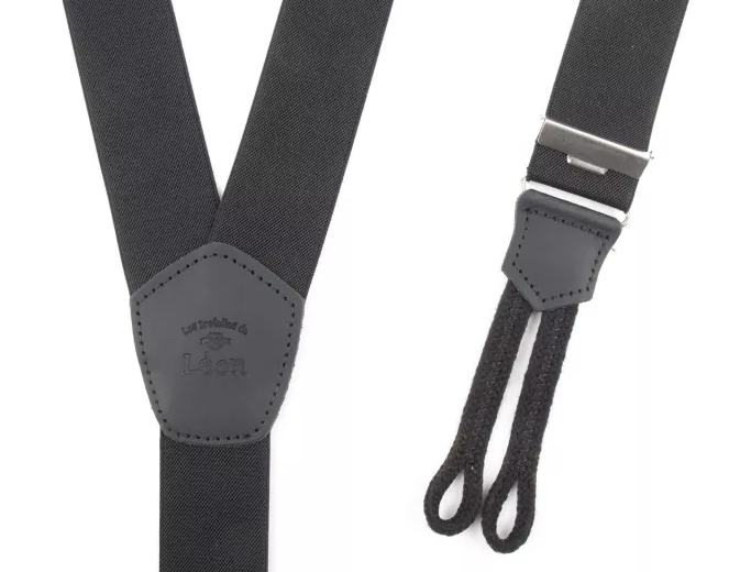 Bretelles larges à bouton | NOIRES CORDELIERS