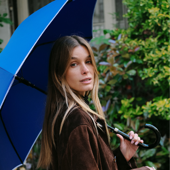 Parapluie canne automatique | MARINE RAYURES